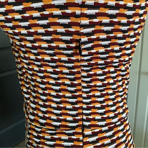 Opening Ceremony Lotus Check Stretch Flounce-Hem Dress Size S - Picture 5 of 9